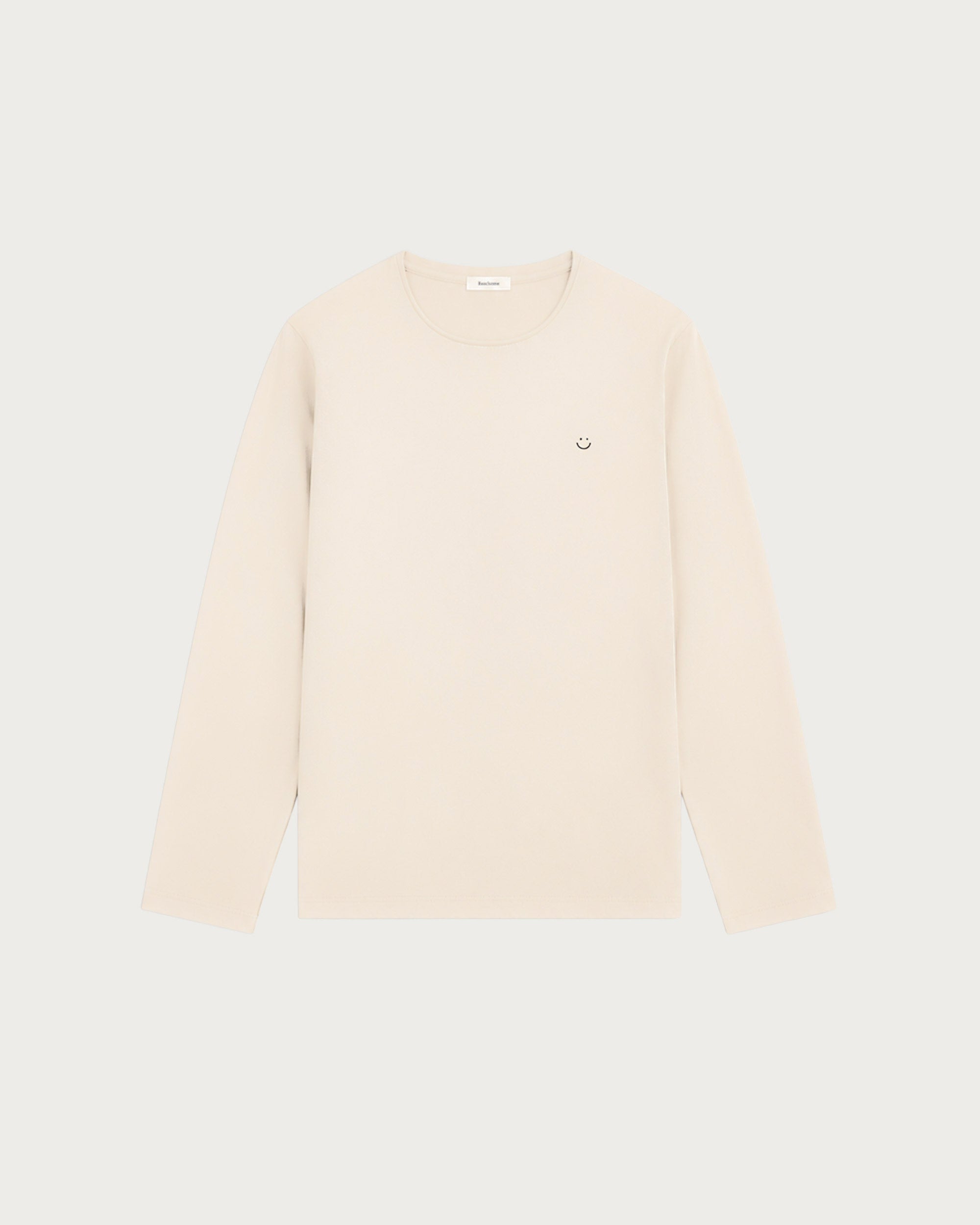 long sleeve jersey t-shirt sandstone smiley-1