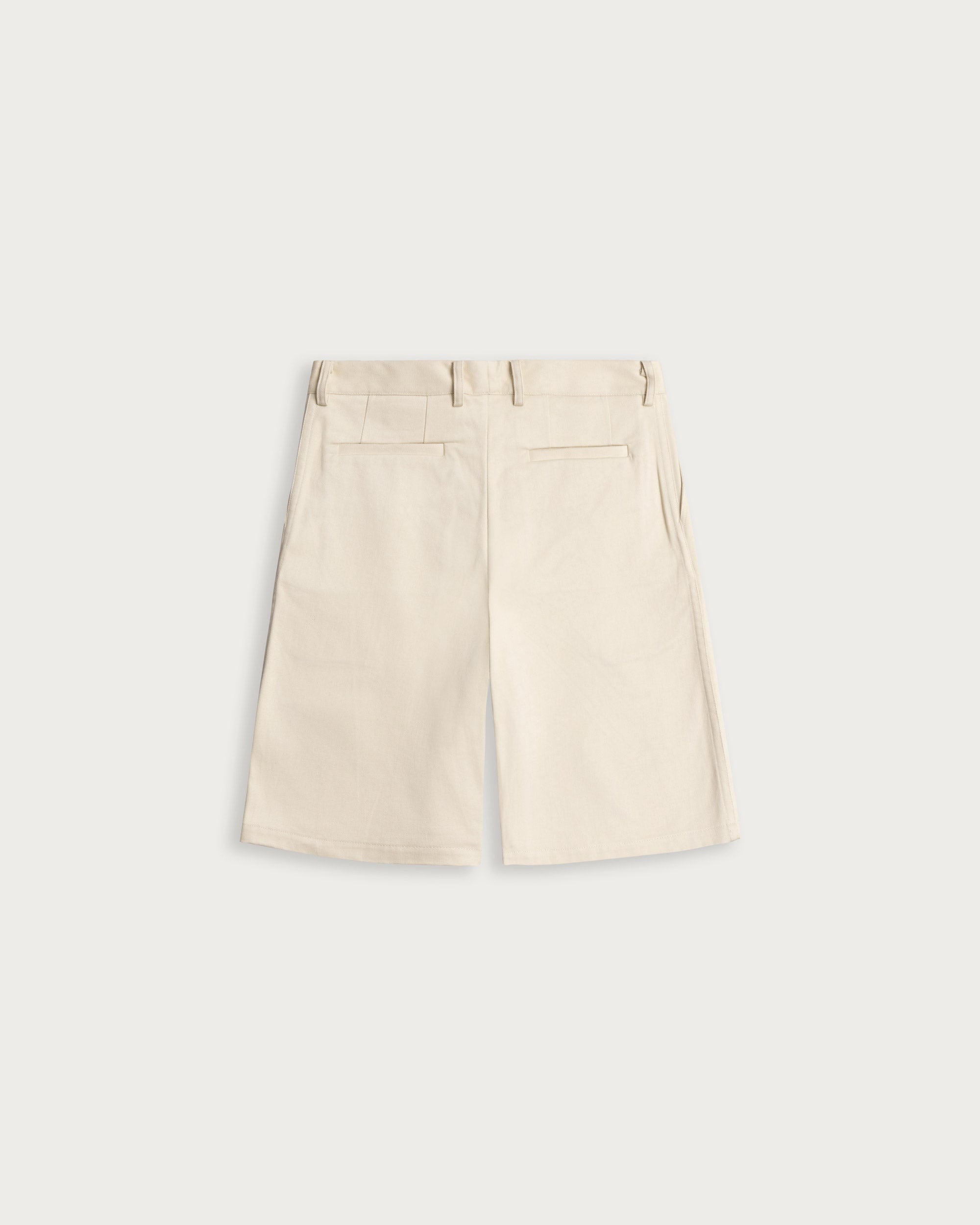 wide leg pleated shorts natural-3