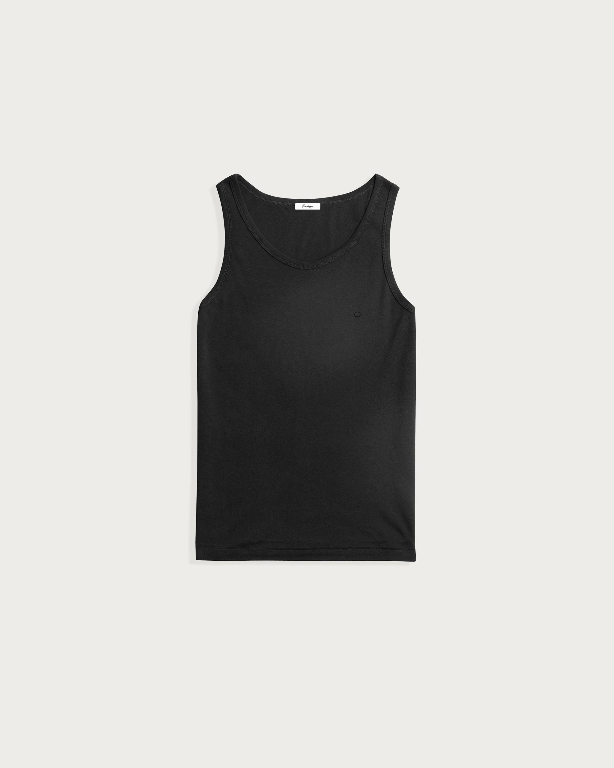 ribbed singlet black