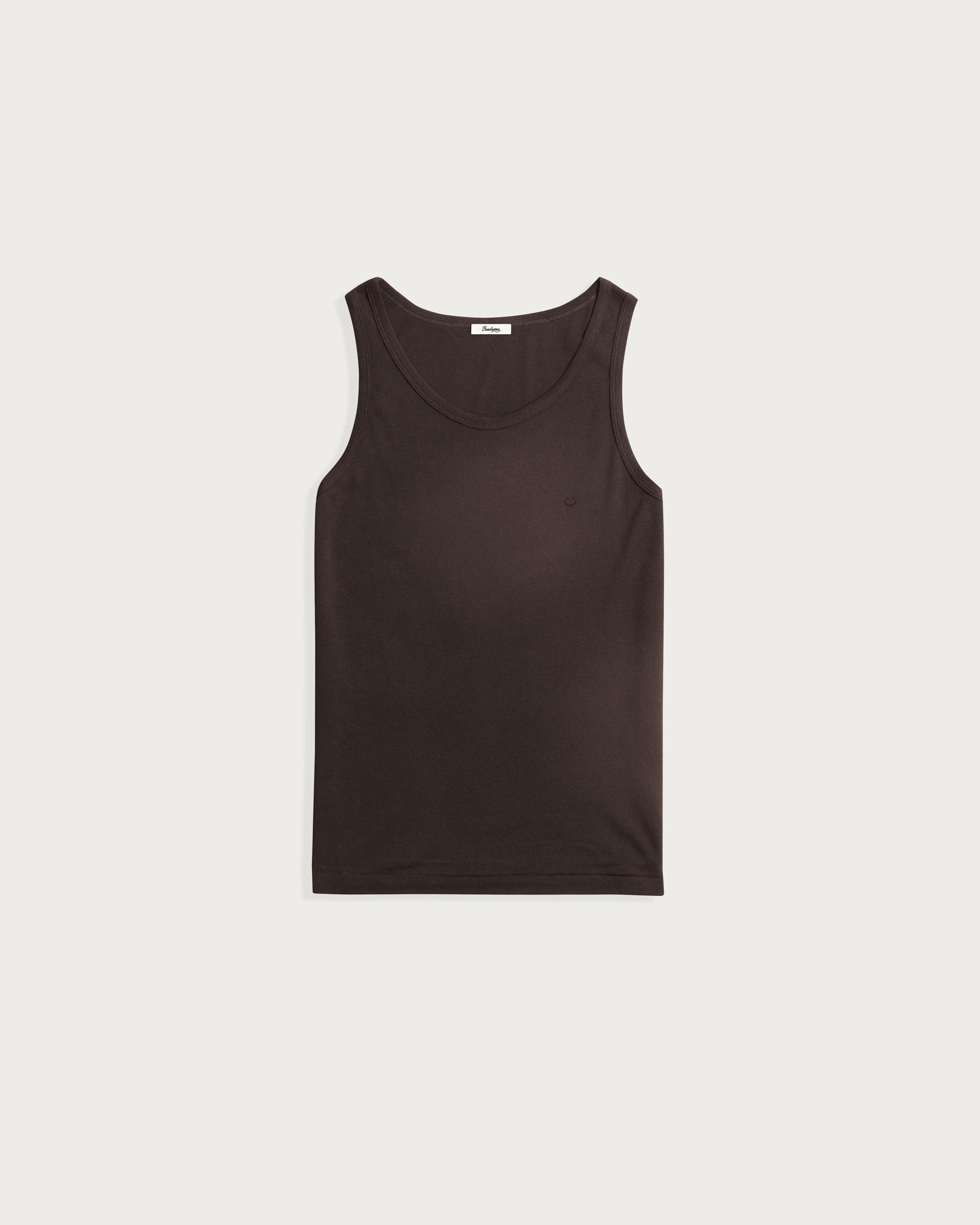 ribbed singlet chocolate