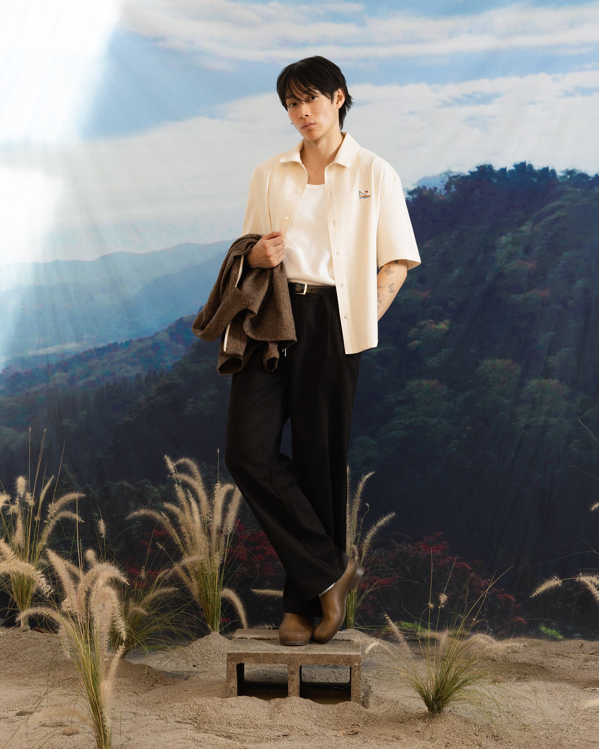 Iki SS Shirt Natural Fisherman-3