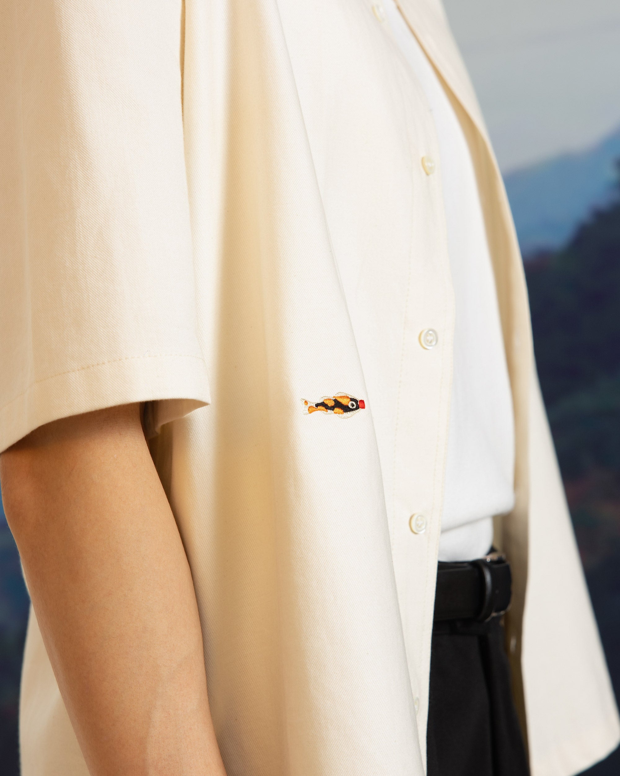 Iki SS Shirt Natural Fisherman-5