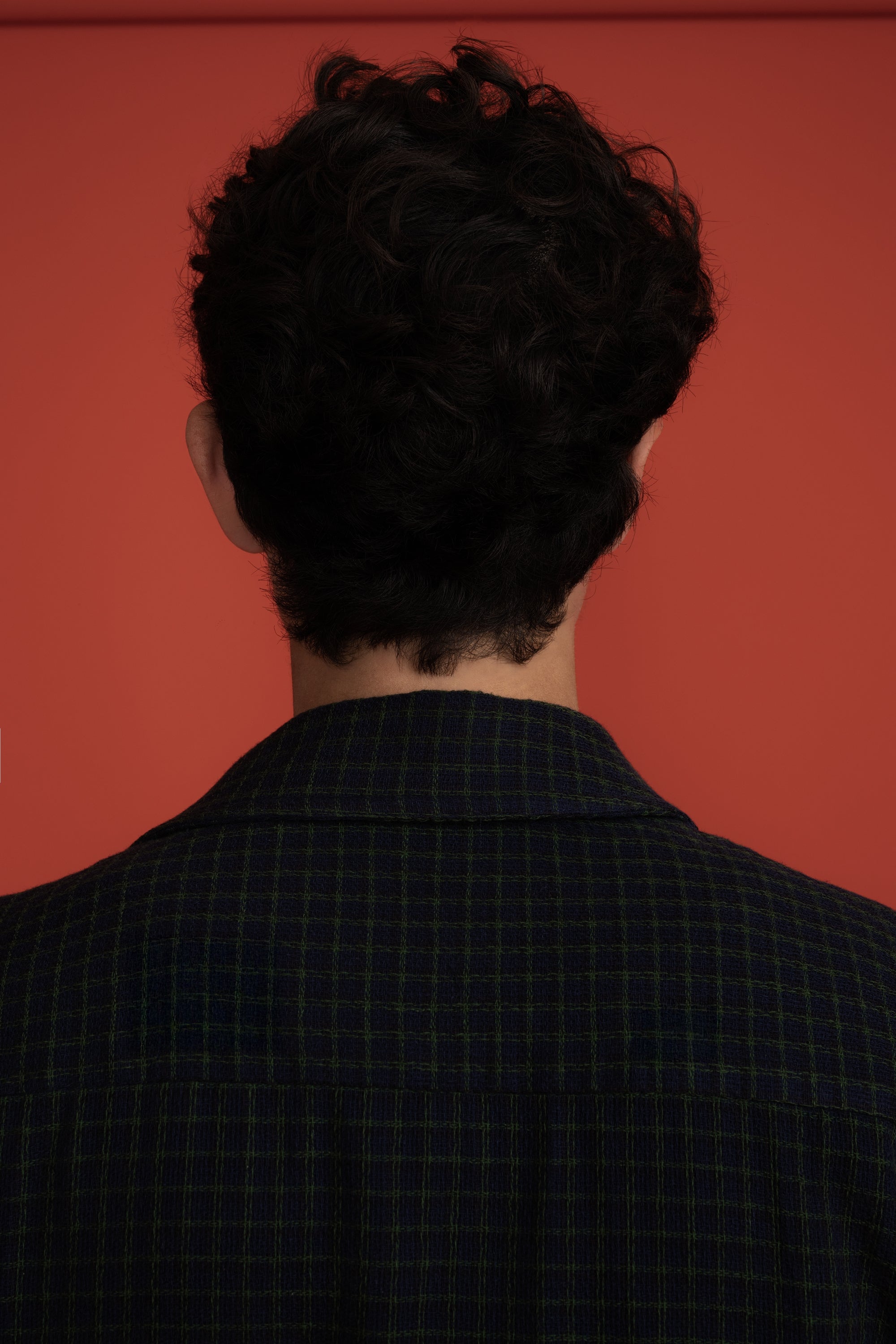 SS Button Shirt Navy Check Logo-5