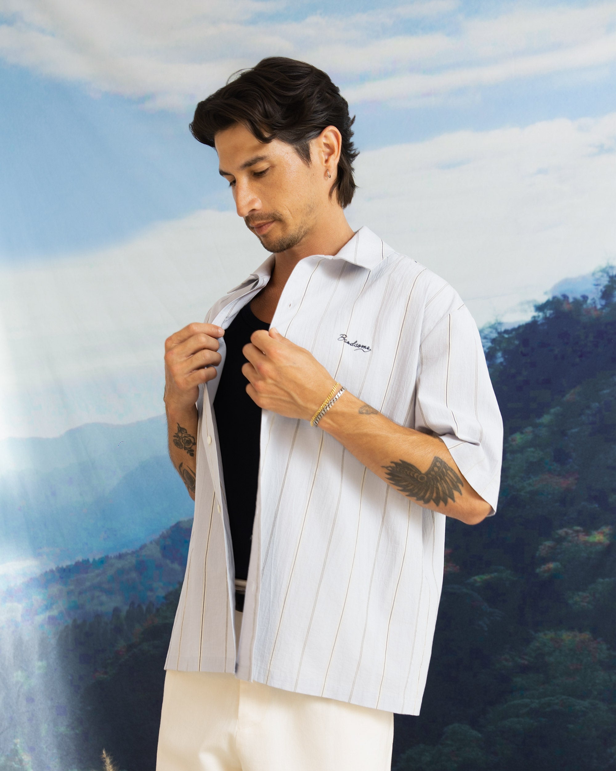 Iki SS Shirt Blue Stripe-4