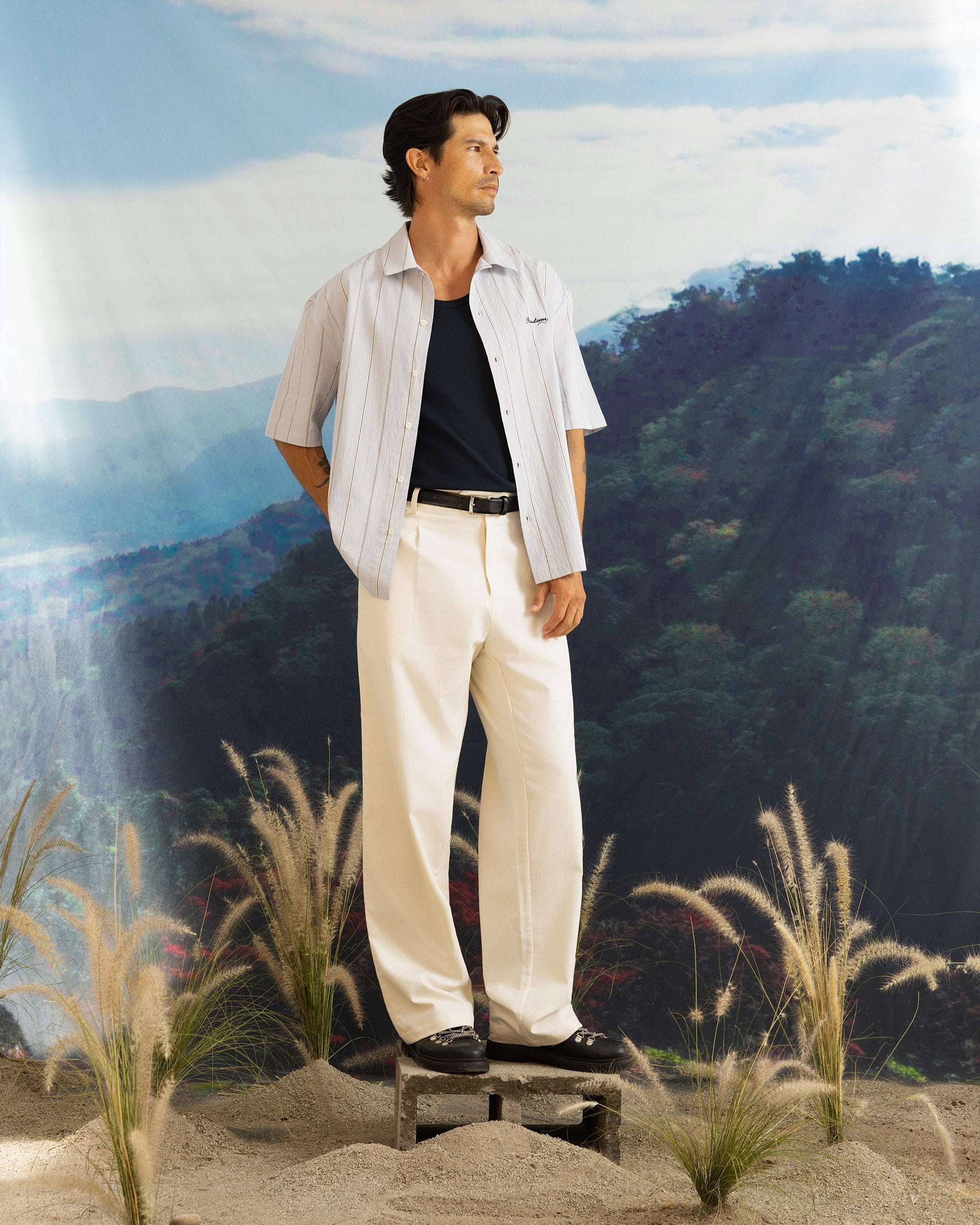 Iki SS Shirt Blue Stripe-3