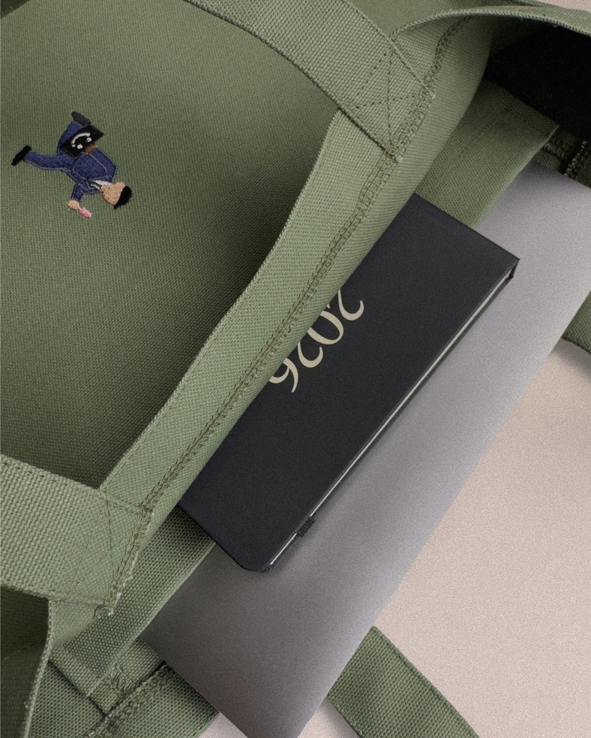 Tote Bag Working Man Moss Heavy Canvas