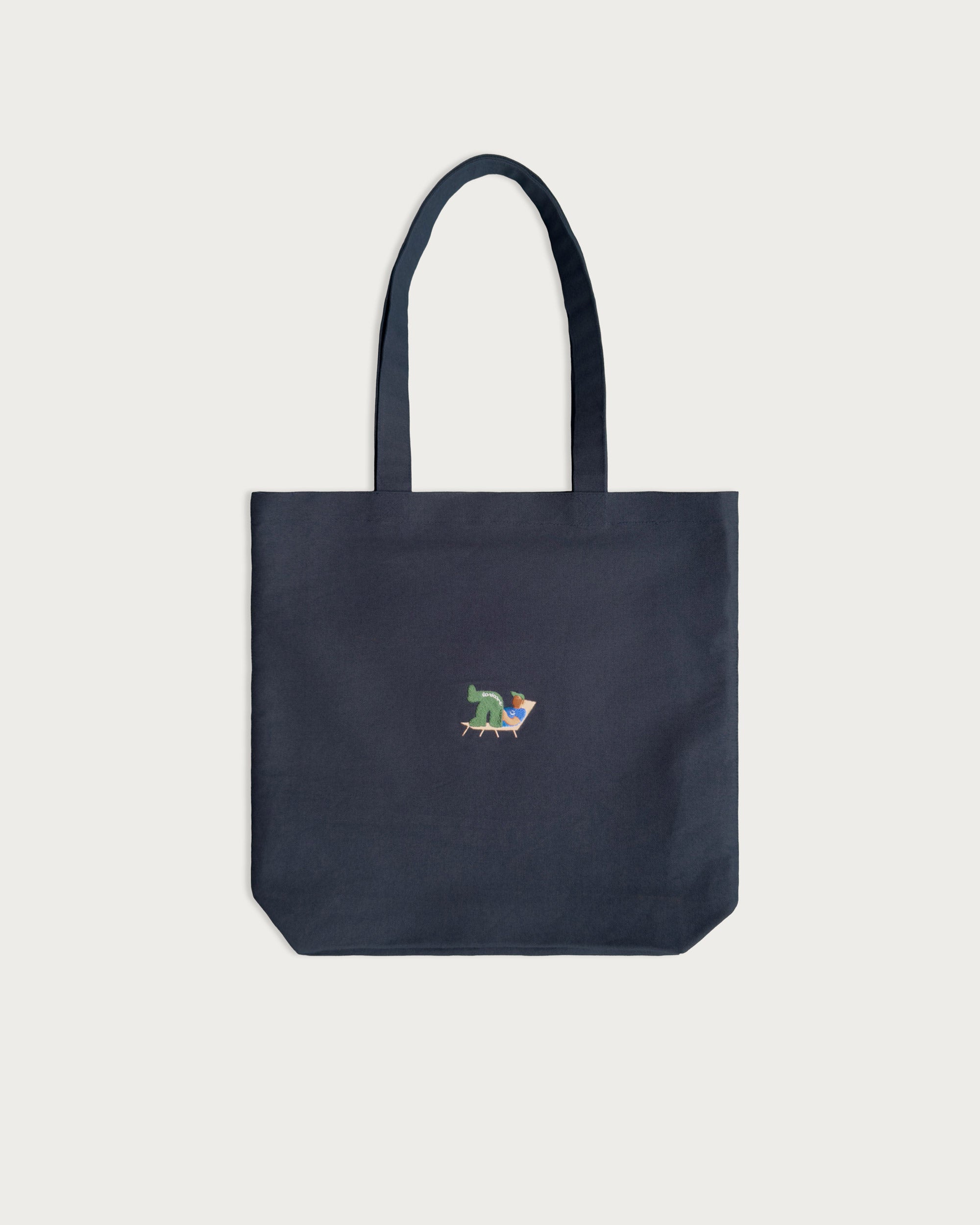 Tote Bag Lying Man Navy Washi