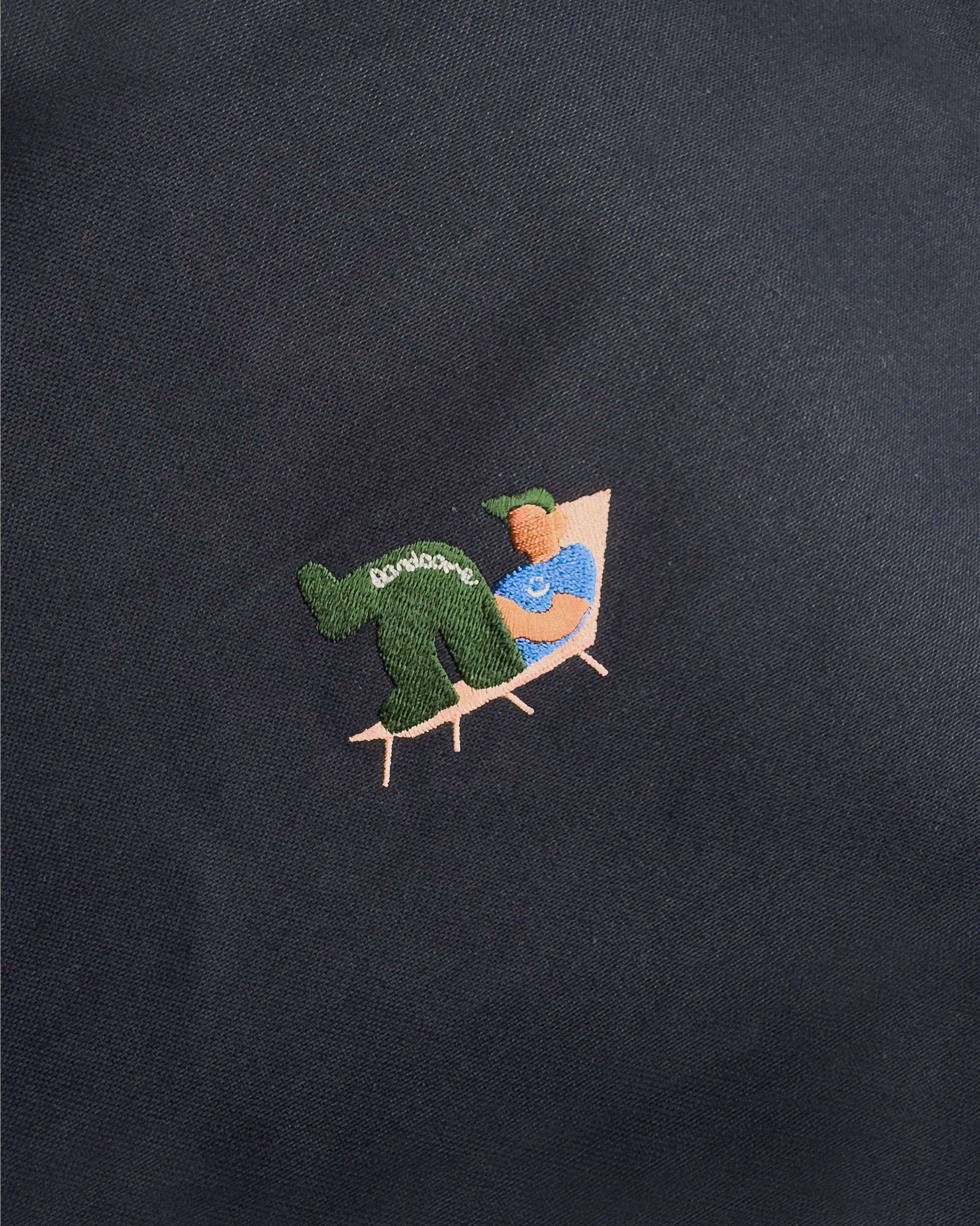 Tote Bag Lying Man Navy Washi