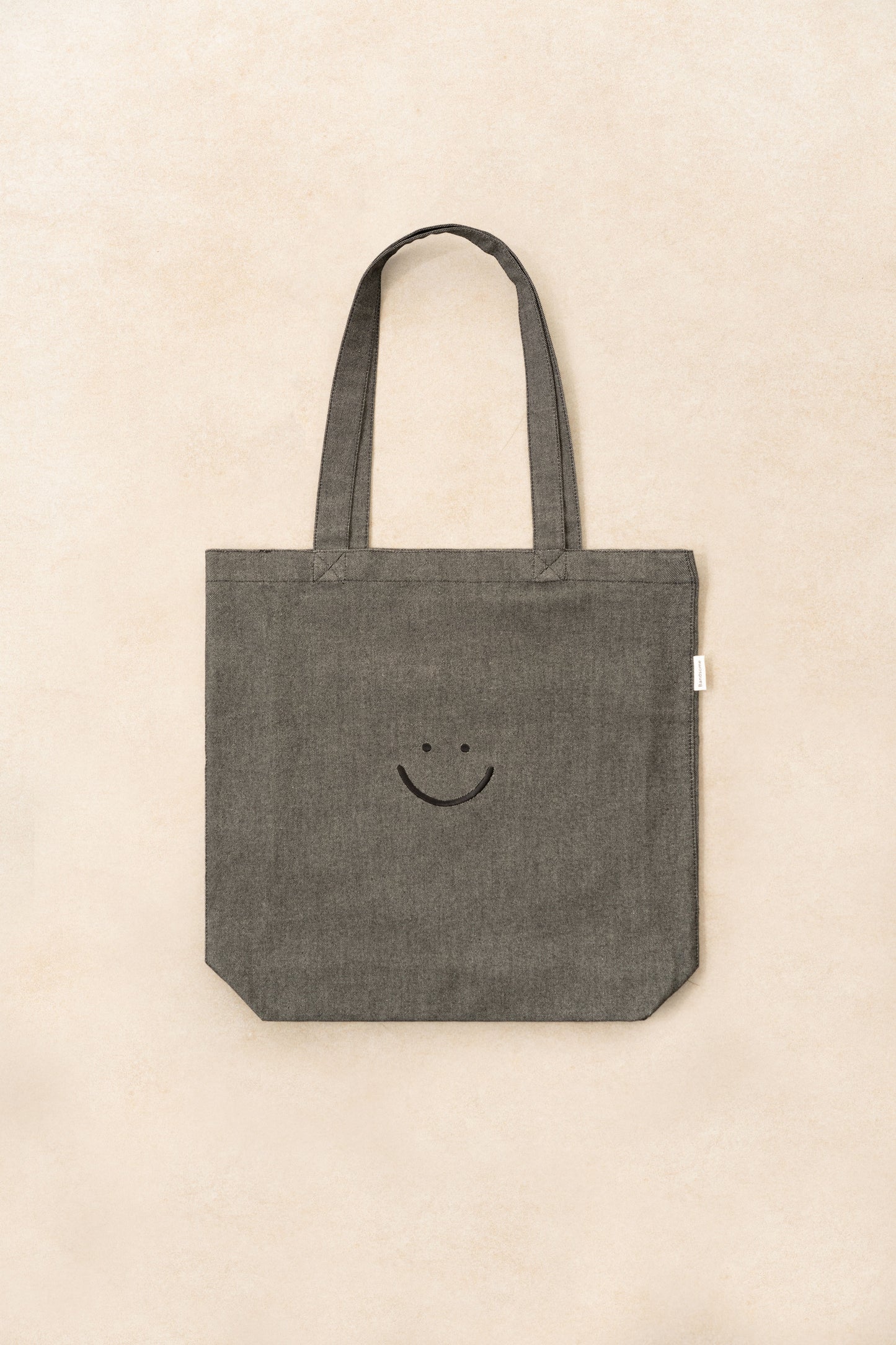 Denim Pocket Tote Bag Black