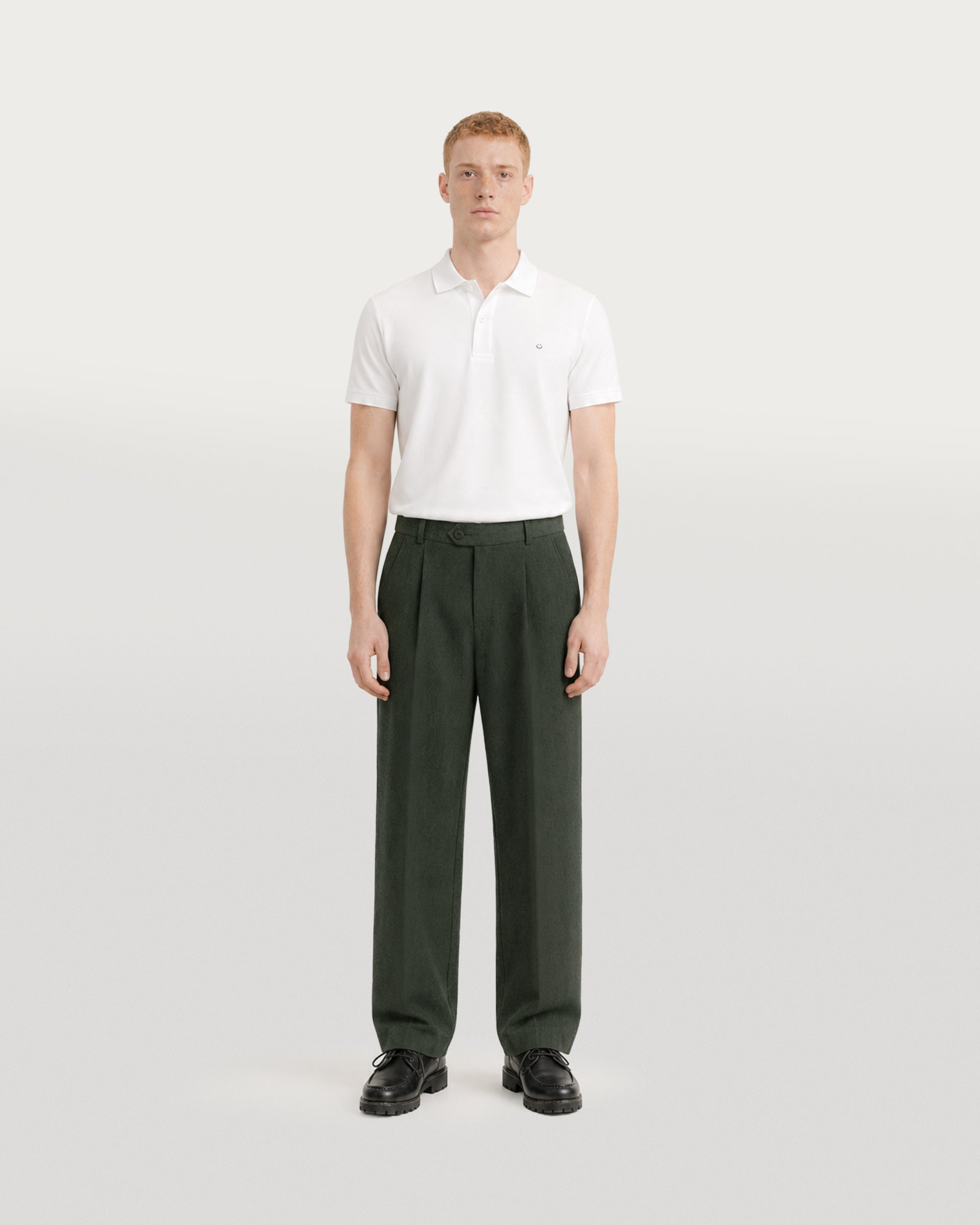 Fairway Pleated Trouser Forest