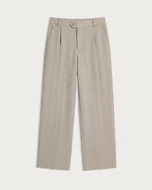 Fairway Pleated Trouser Natural Stripe