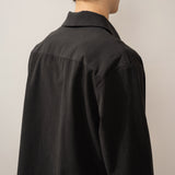 Long Sleeve Zip Shirt Black
