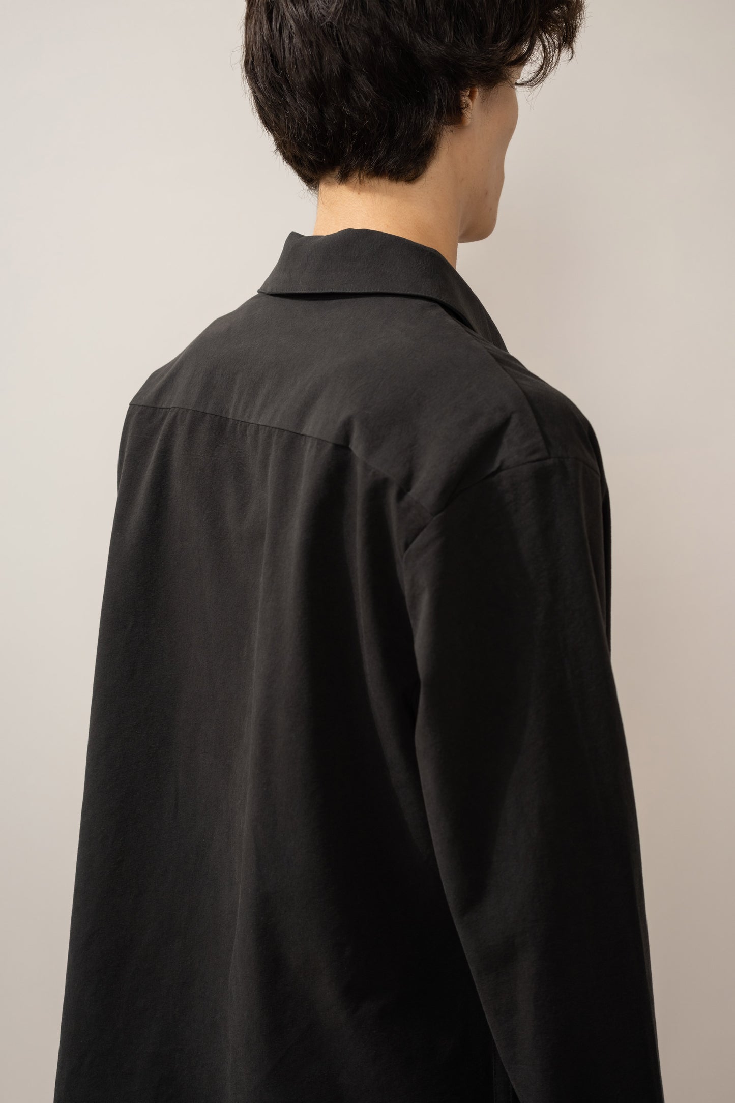 Long Sleeve Zip Shirt Black