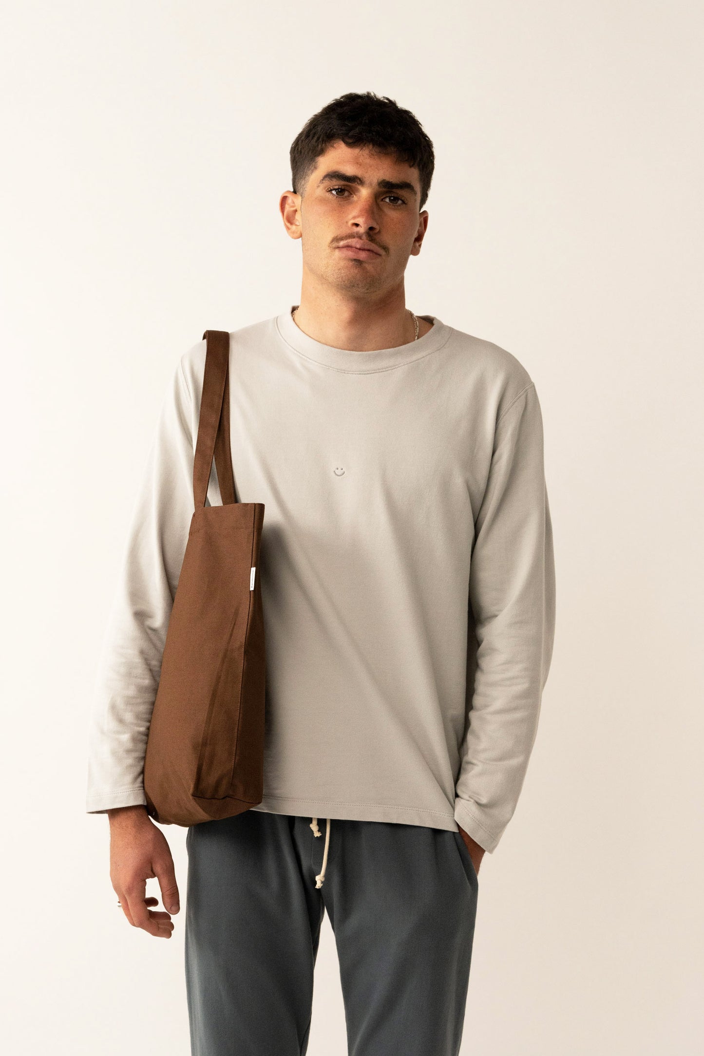 french terry top light grey