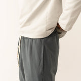 french terry pant charcoal blue