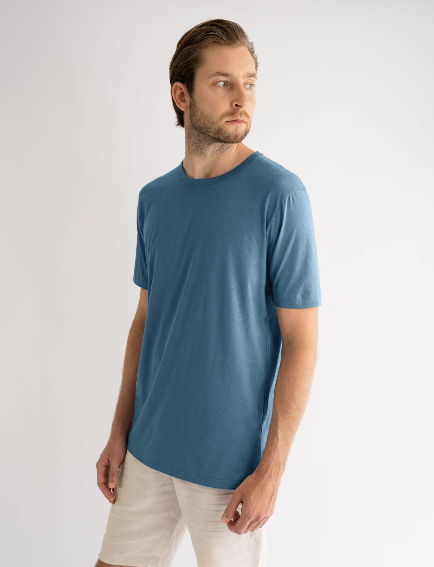 t-shirt organic cotton australian made cobalt blue