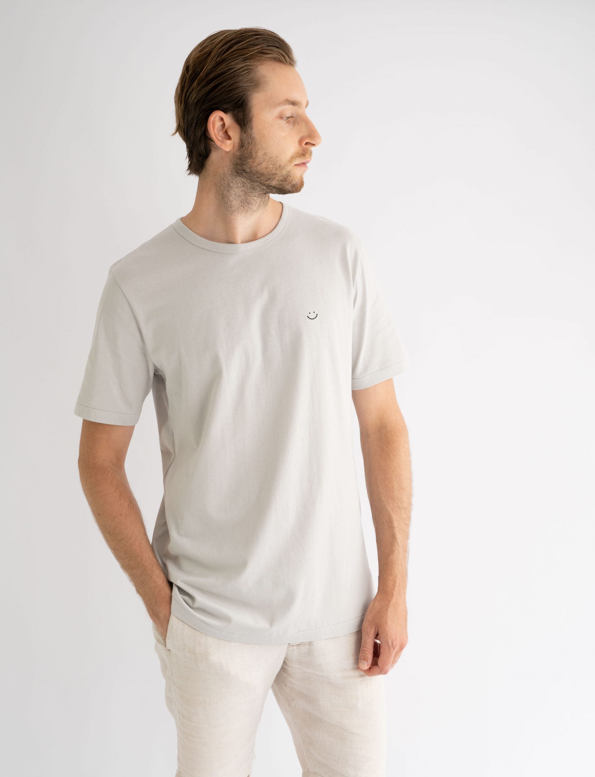 t-shirt organic cotton australian made light grey