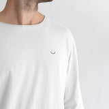 long sleeve t-shirt white smiley